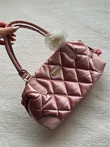 Beden Vintage coquette saten kol çantası