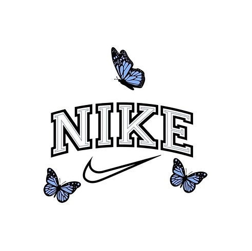 Kelebekli nike baskı kağıdı