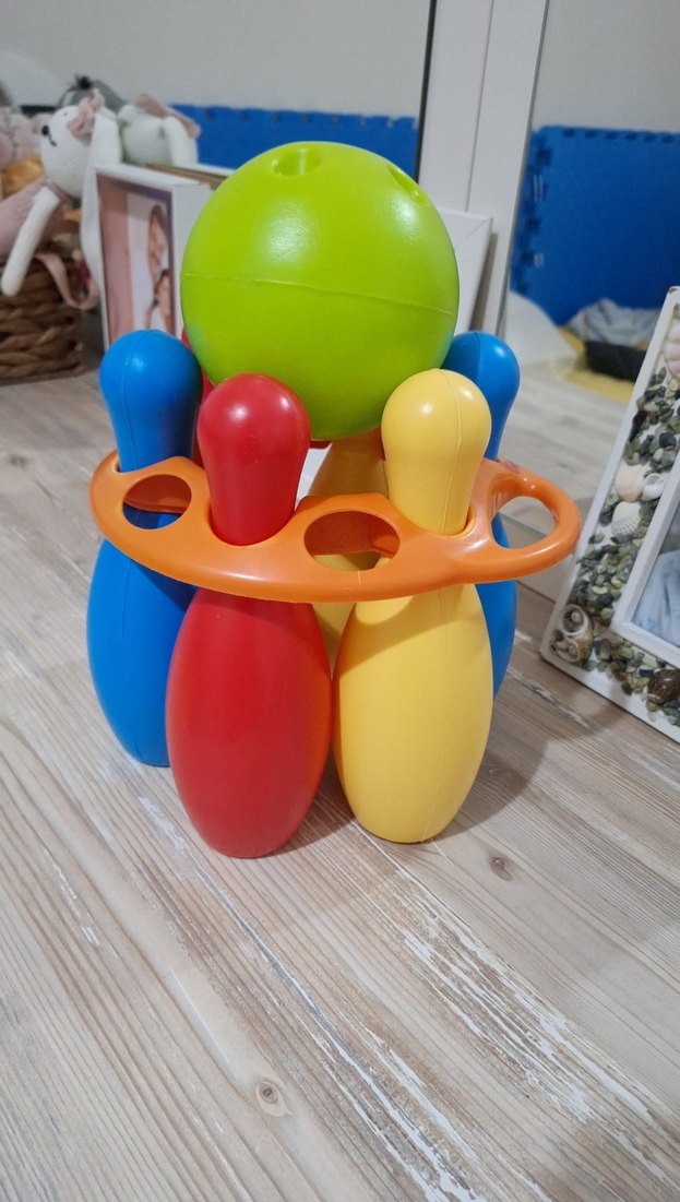 Renkli Plastik Bowling Seti Oyuncağı - Görsel 3