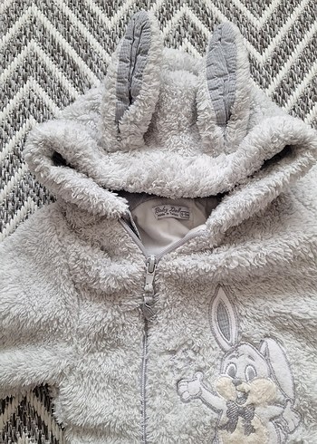 Gri Erkek Bebek Nakışlı Triko Tulumu - Görsel 2