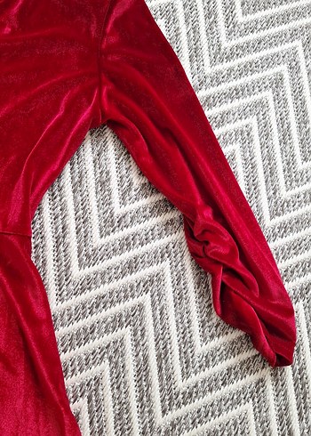 Parlak Kırmızı Midi Kadın Elbise - Görsel 2