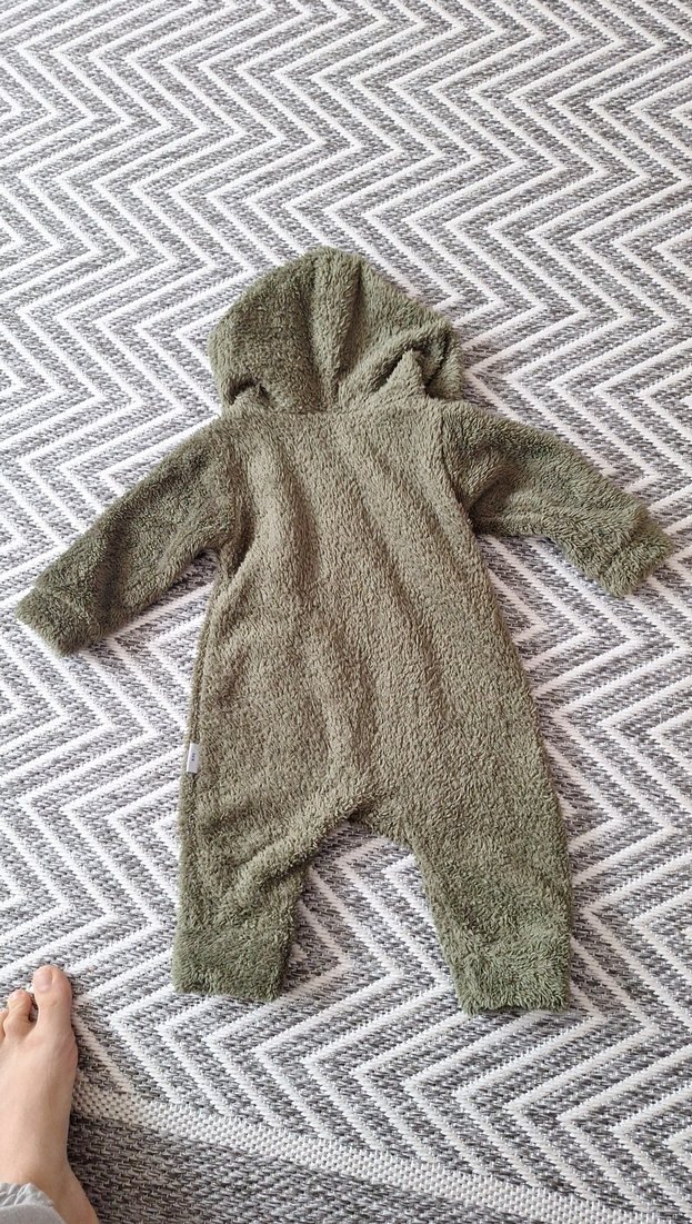 Gri Örme Polar Bebek Tulum - Görsel 2