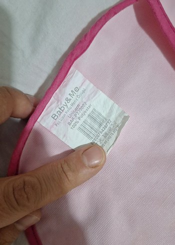 Pembe Baskılı Bebek Mama Önlüğü - Görsel 3