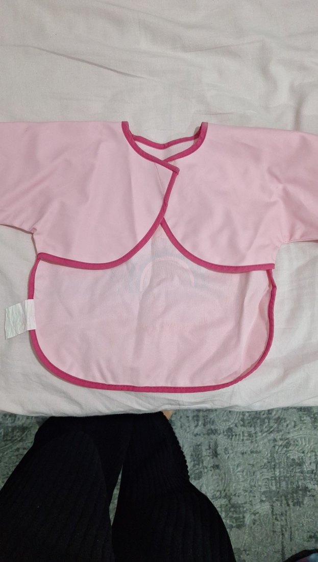 Pembe Baskılı Bebek Mama Önlüğü - Görsel 2