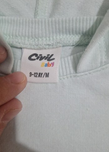 Kız Çocuk Kapüşonlu Gri Sweatshirt - Görsel 2