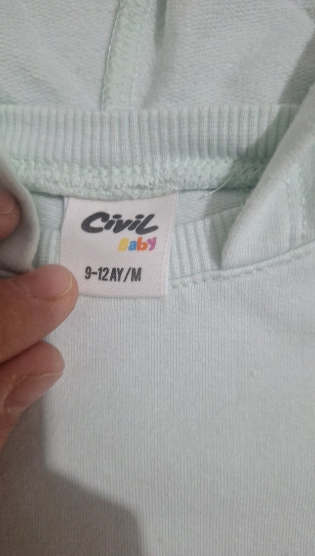 Kız Çocuk Kapüşonlu Gri Sweatshirt - Görsel 2