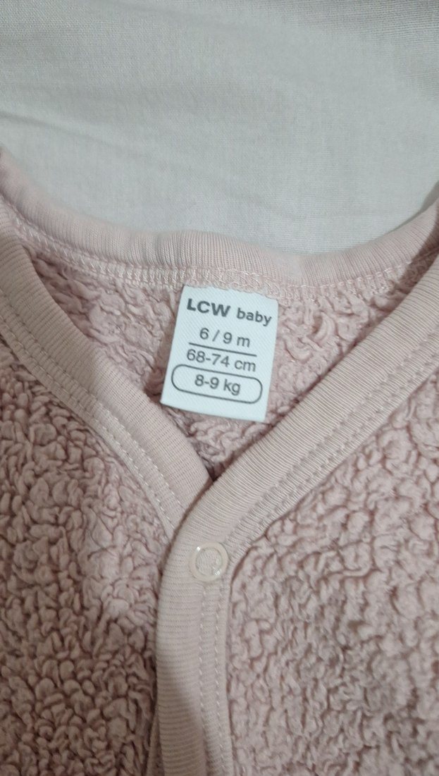 Kız Çocuk Pembe Düğmeli Polar Yelek - Görsel 2