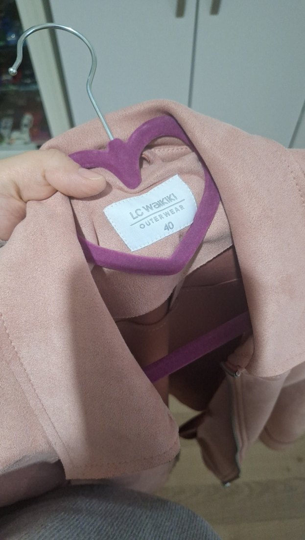 Pembe Süet Kadın Ceket - Görsel 2