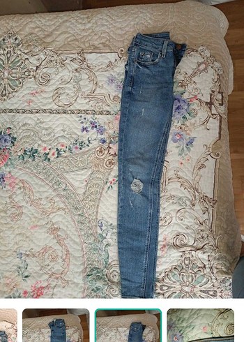 River Island Mavi Yikamali Dar Kesim Jean