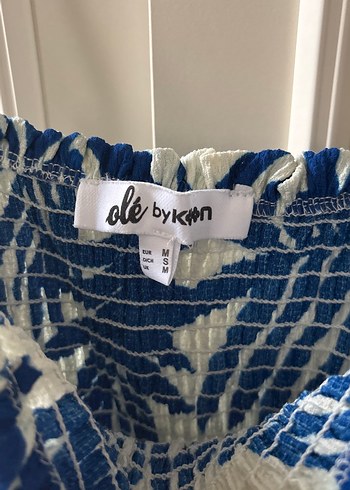 Mavi Bağlama Desenli Bohem Midi Elbise koton - Görsel 3