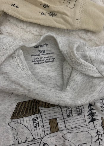 Carters marka 2li Uzun Kollu Erkek Bebek Tulumları - Görsel 3