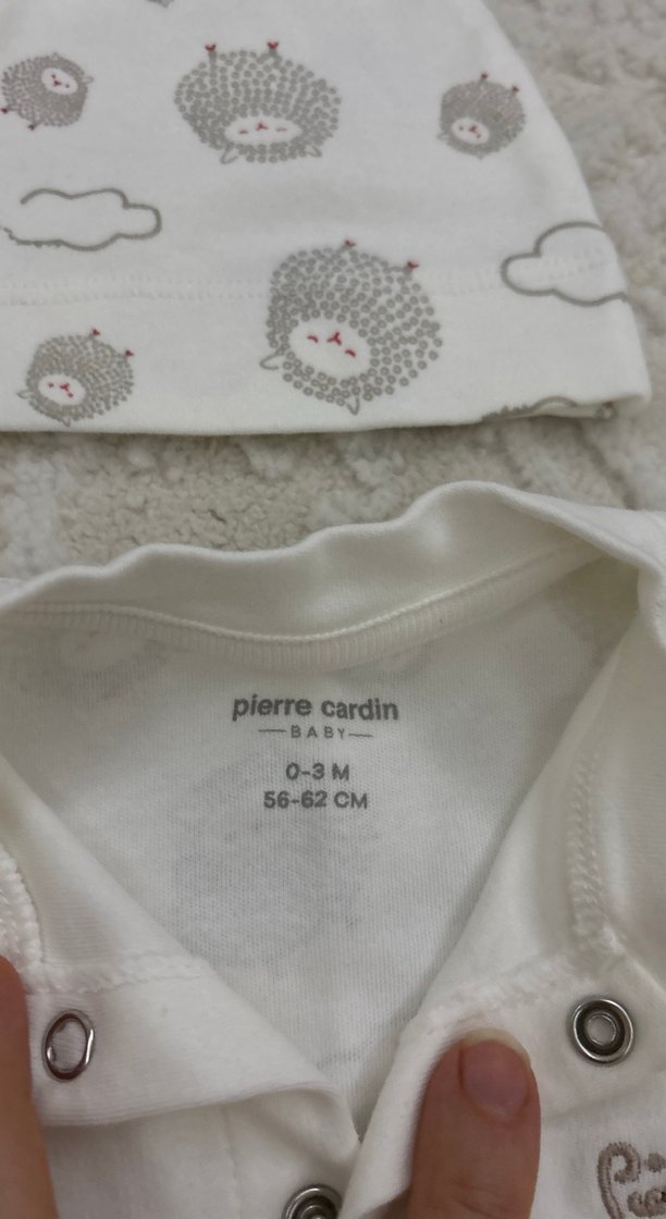 Bebek Erkek Gri Desenli Örme Tulum Seti - Görsel 2