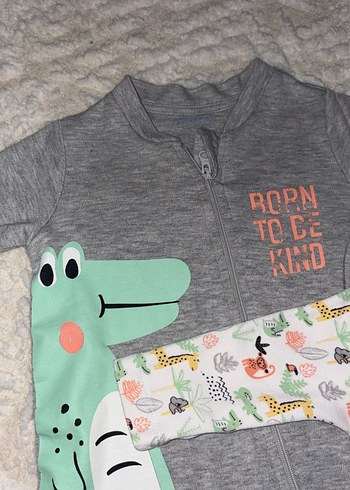 Gri ve Desenli Bebek Tulumları - Görsel 2