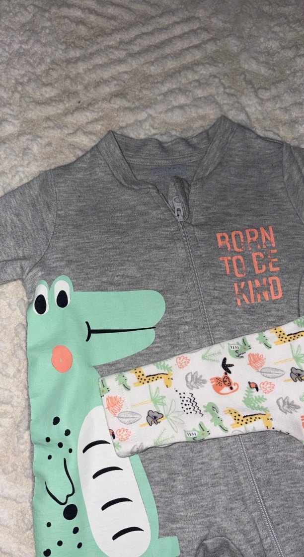 Gri ve Desenli Bebek Tulumları - Görsel 2