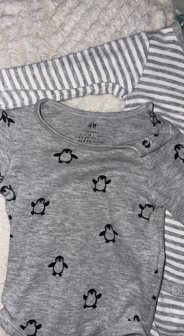 Gri Uzun Kollu Pamuklu Bebek Body - Görsel 2