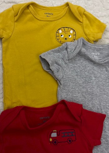 Carters marka 3lü Kısa Kollu Bebek Body - Görsel 2
