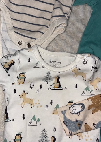 Uzun Kollu Gri Pamuklu Bebek Body - Görsel 6