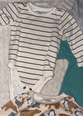 Uzun Kollu Gri Pamuklu Bebek Body - Görsel 5