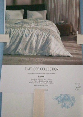 Mavi Desenli Pastel Nevresim Takımı çift kişilik - Görsel 2