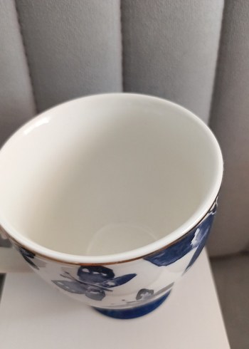 Beden Madame Coco Kelebek Desenli Mavi Kupa 400ml