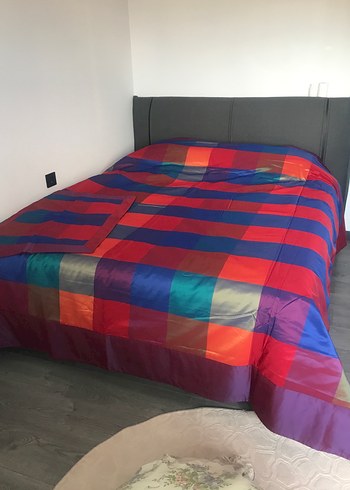 Kareli tafta ici pamuklu yatak ortusu - Görsel 2