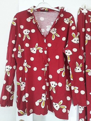 50 Beden bordo Renk Pijama takımı