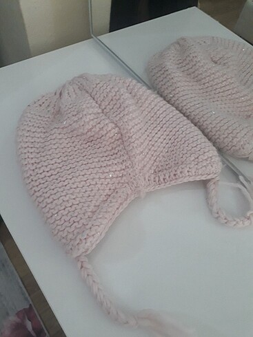 5-8 Yaş, 22 cm Beden pembe Renk Bere 