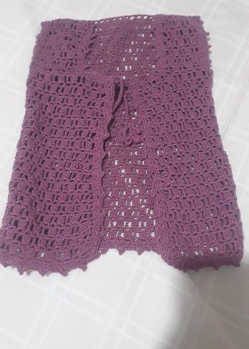 Mor Örgü Kız Çocuk Bohem Yelek - Görsel 2