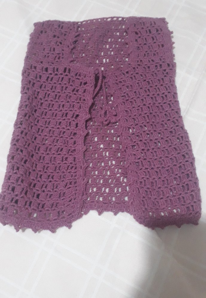 Mor Örgü Kız Çocuk Bohem Yelek - Görsel 2