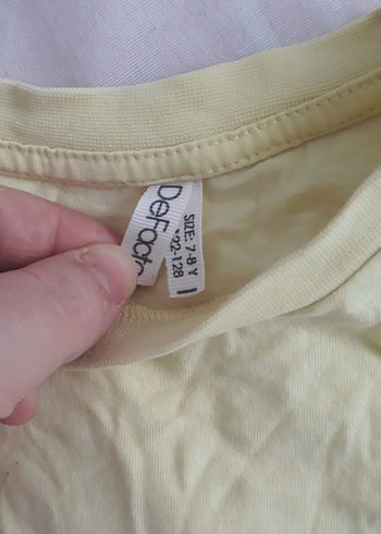 Kız Çocuk Sarı Kısa Kollu Basic Tişört - Görsel 3