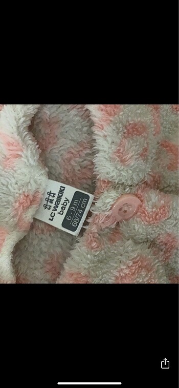 6-9 Ay Beden Bebek peluş mont