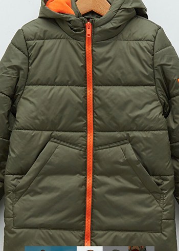 LC Waikiki Erkek Çocuk Haki Fermuarlı Mont - Görsel 3