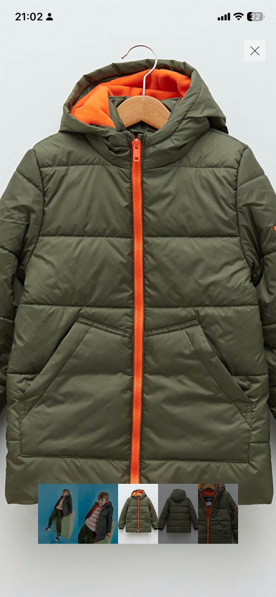 LC Waikiki Erkek Çocuk Haki Fermuarlı Mont - Görsel 3