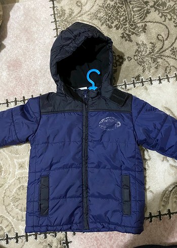 Erkek Çocuk Lacivert Kapüşonlu Mont - Görsel 9