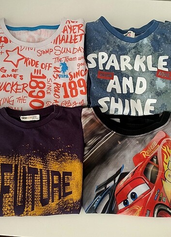 H&M,Uspa,Koton 5 yaş 4 adet tshirt ve sweatshirt