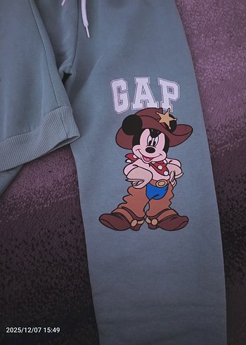 Turkuaz Mickey Mouse Baskılı Erkek Eşofman Takımı - Görsel 5