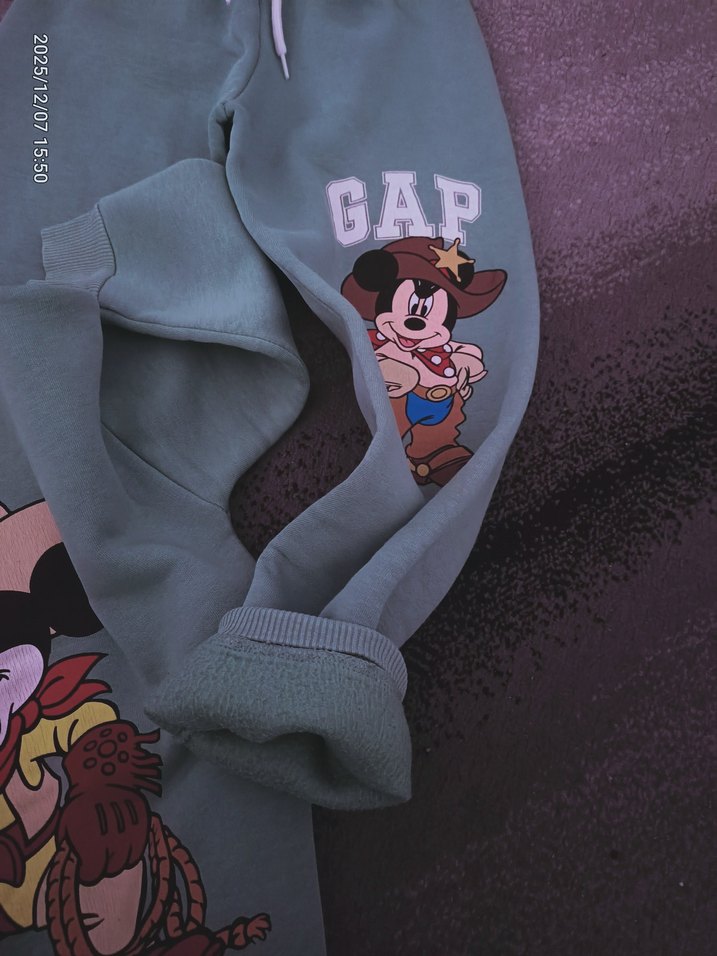 Turkuaz Mickey Mouse Baskılı Erkek Eşofman Takımı - Görsel 2