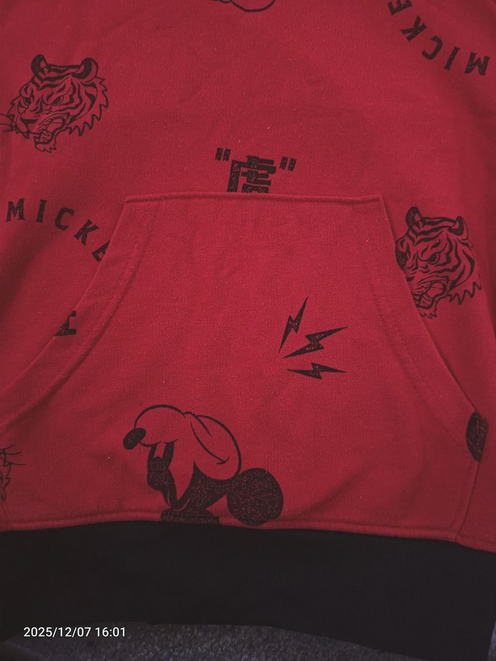 Kırmızı Kapüşonlu Erkek Çocuk Sweatshirt - Görsel 2