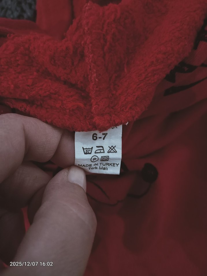 Kırmızı Kapüşonlu Erkek Çocuk Sweatshirt - Görsel 3