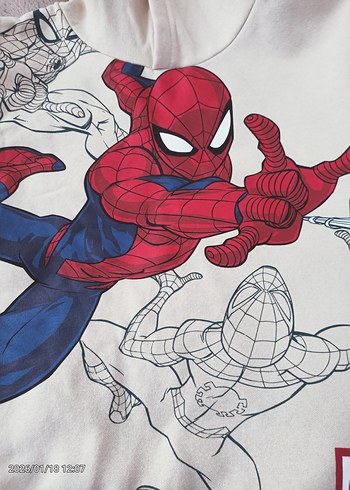 Lcw Erkek Çocuk Marvel Baskılı Kapüşonlu Sweatshirt Bej Rengi - Görsel 2