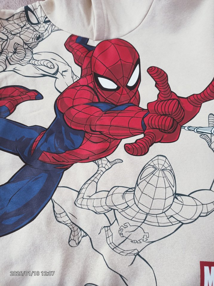 Lcw Erkek Çocuk Marvel Baskılı Kapüşonlu Sweatshirt Bej Rengi - Görsel 2