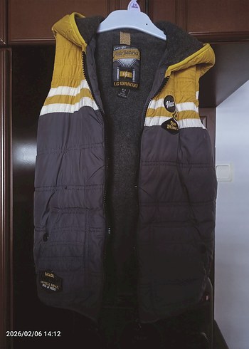 Lcw Sarı Gri Kapüşonlu Erkek Çocuk Yelek - Görsel 4