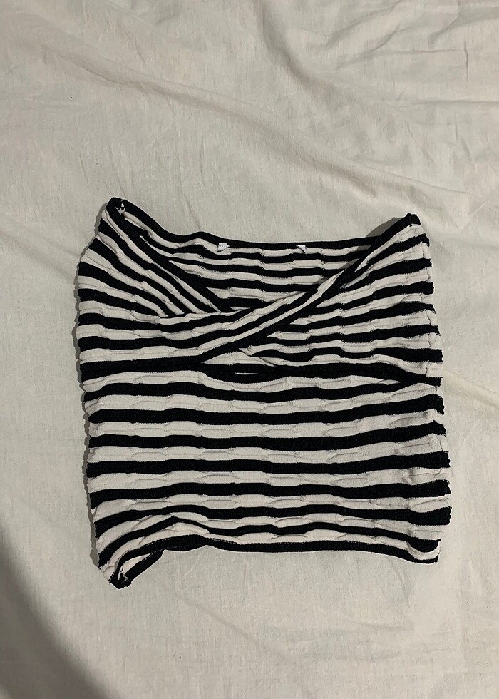 Bershka çizgili croptop - Görsel 2