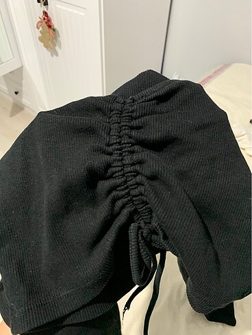 s Beden siyah Renk Zara fitilli siyah uzun kollu crop