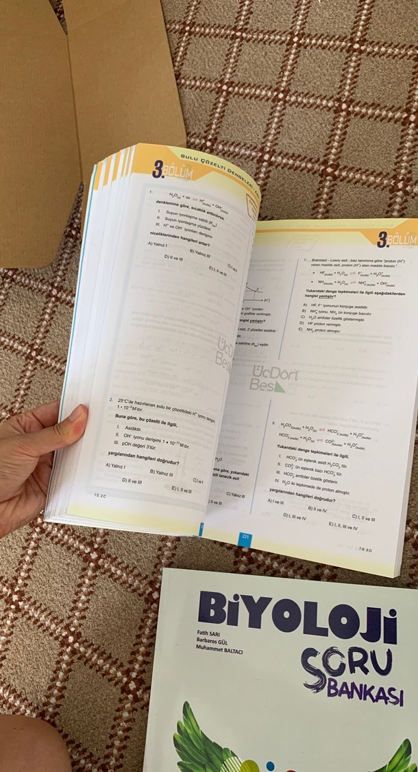 AYT Kimya, Biyoloji ve Fizik Soru Bankaları YKS - Görsel 2