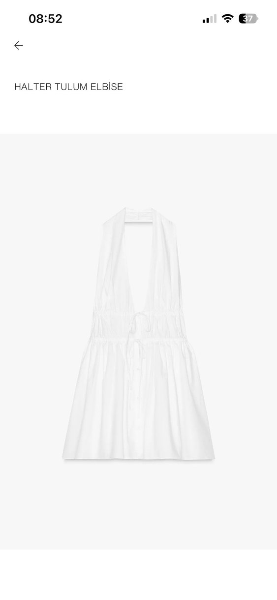 Bohem Tarz Beyaz V Yaka Midi Elbise - Görsel 4