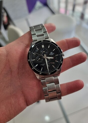 Orjinal Casio Edifice 5062 gümüş renk çelik kasa kol saati