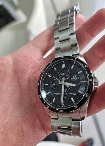 Casio Orjinal Casio Edifice 5062 gümüş renk çelik kasa kol saati