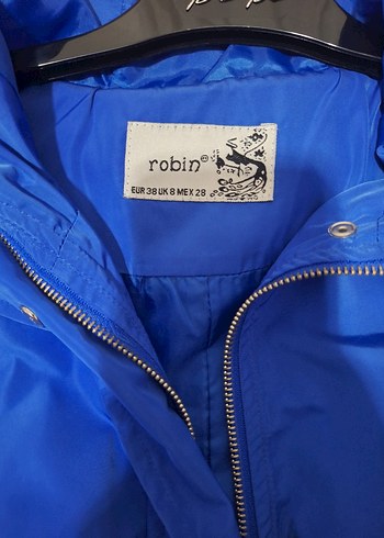 Mavi kız Kapüşonlu Rüzgarlık - Görsel 2