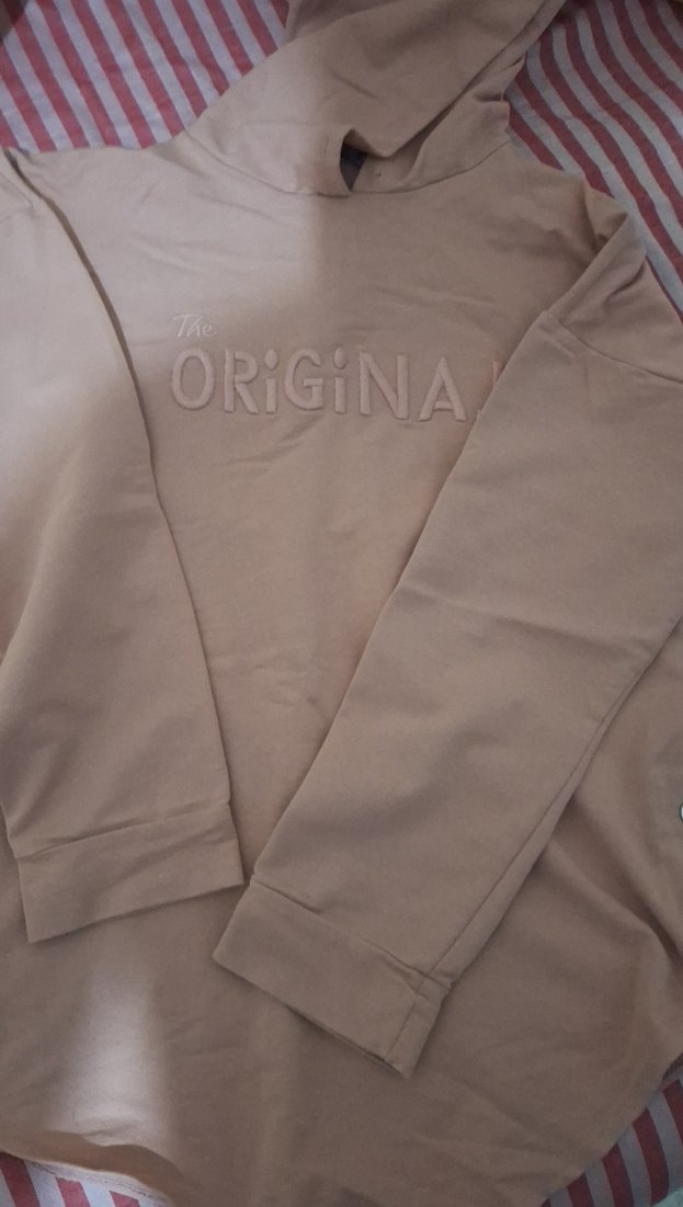 Pembe Kapüşonlu Düğmeli Kadın Sweatshirt - Görsel 4